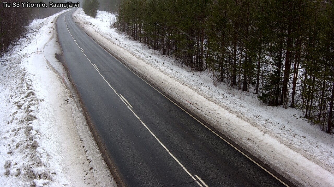 Weather Camera Image Väg 83 Övertorneå, Raanujärvi, Ylitornio, Lappi