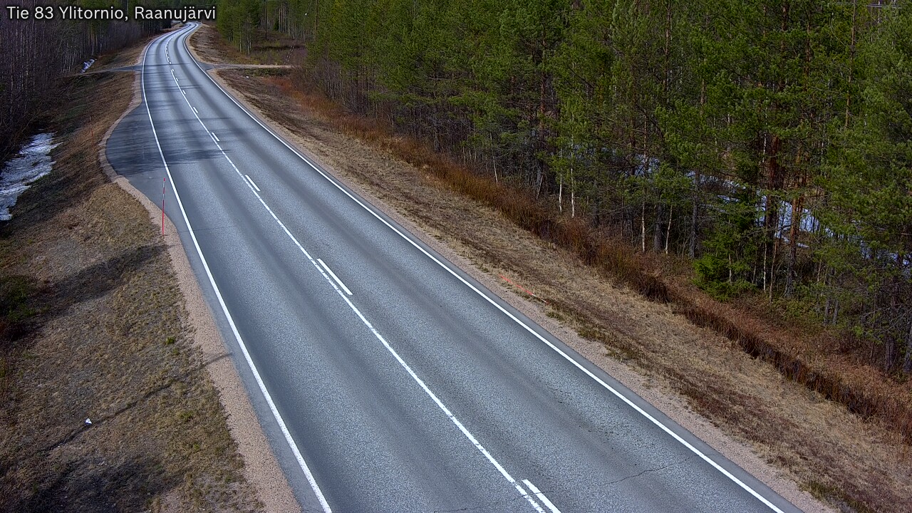 Weather Camera Image Väg 83 Övertorneå, Raanujärvi, Ylitornio, Lappi