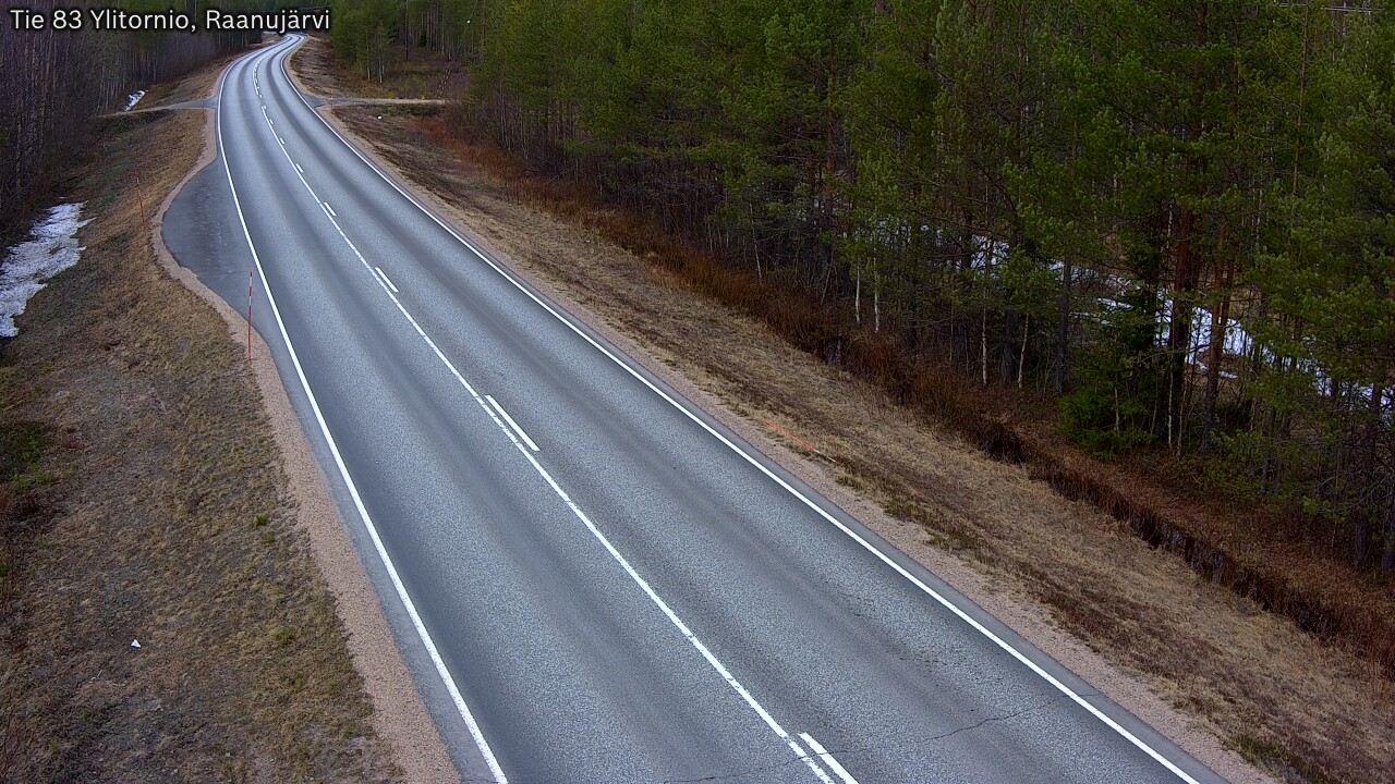 Weather Camera Image Väg 83 Övertorneå, Raanujärvi, Ylitornio, Lappi