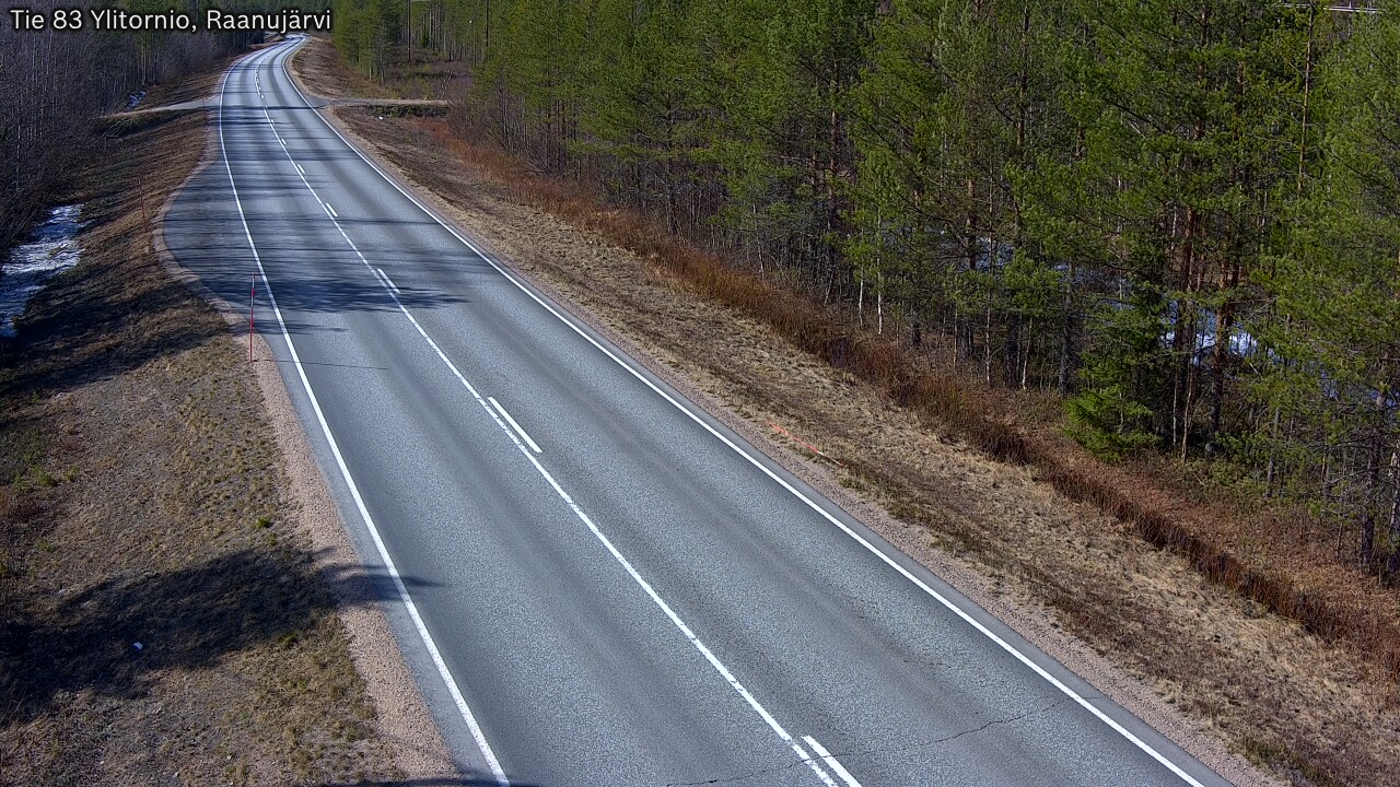 Weather Camera Image Väg 83 Övertorneå, Raanujärvi, Ylitornio, Lappi