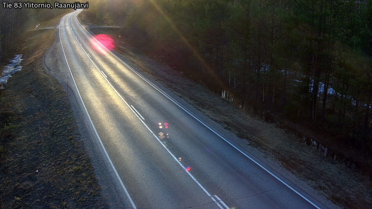Weather Camera Image Väg 83 Övertorneå, Raanujärvi, Ylitornio, Lappi
