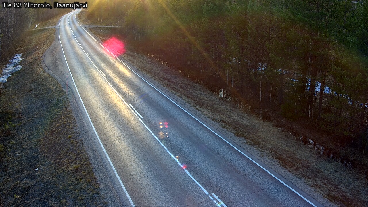 Weather Camera Image Väg 83 Övertorneå, Raanujärvi, Ylitornio, Lappi