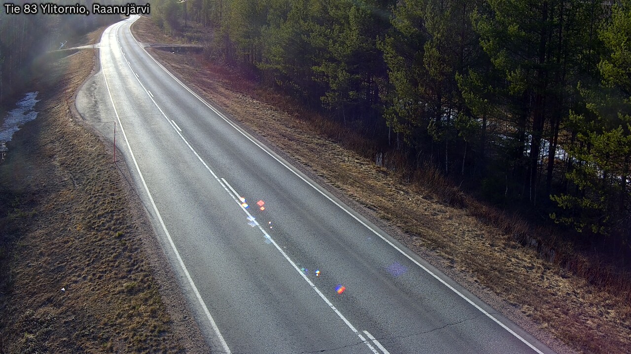 Weather Camera Image Väg 83 Övertorneå, Raanujärvi, Ylitornio, Lappi