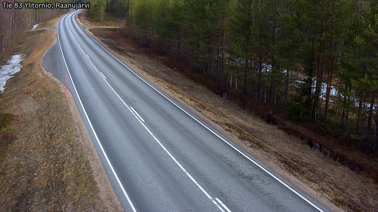 Weather Camera Image Väg 83 Övertorneå, Raanujärvi, Ylitornio, Lappi