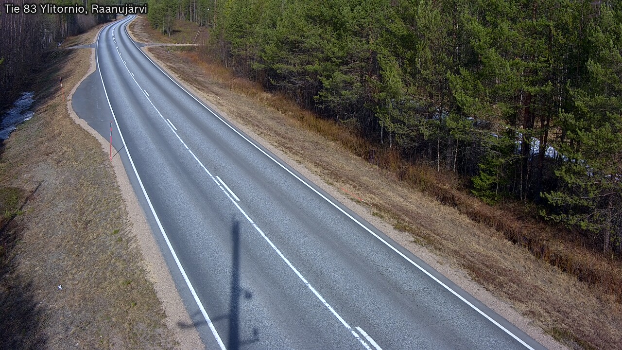 Weather Camera Image Road 83 Ylitornio, Raanujärvi, Ylitornio, Lappi