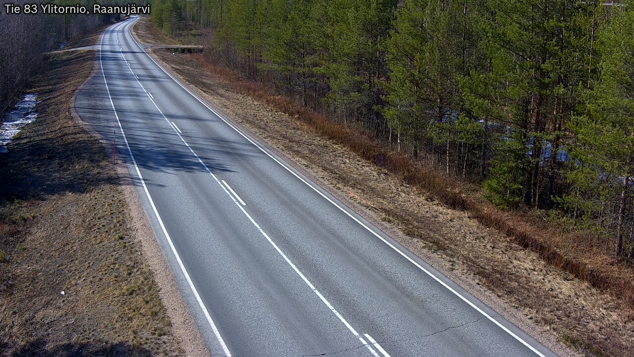 Weather Camera Image Väg 83 Övertorneå, Raanujärvi, Ylitornio, Lappi