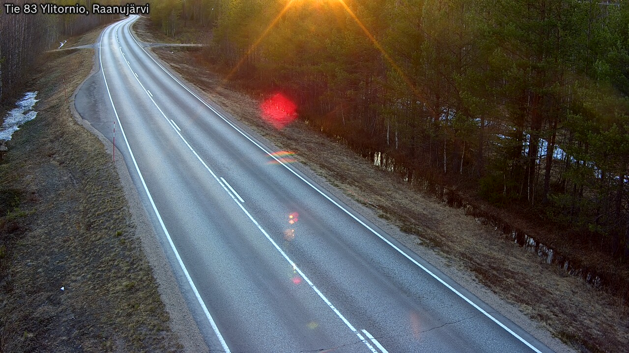 Weather Camera Image Väg 83 Övertorneå, Raanujärvi, Ylitornio, Lappi