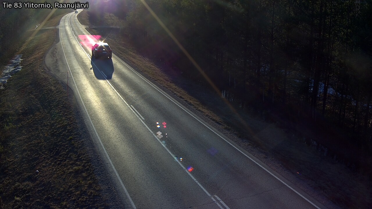 Weather Camera Image Väg 83 Övertorneå, Raanujärvi, Ylitornio, Lappi