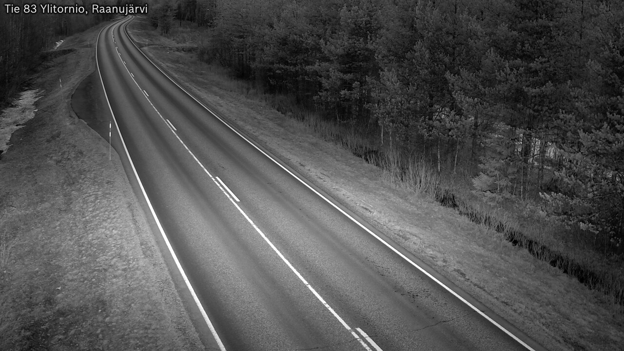 Weather Camera Image Väg 83 Övertorneå, Raanujärvi, Ylitornio, Lappi
