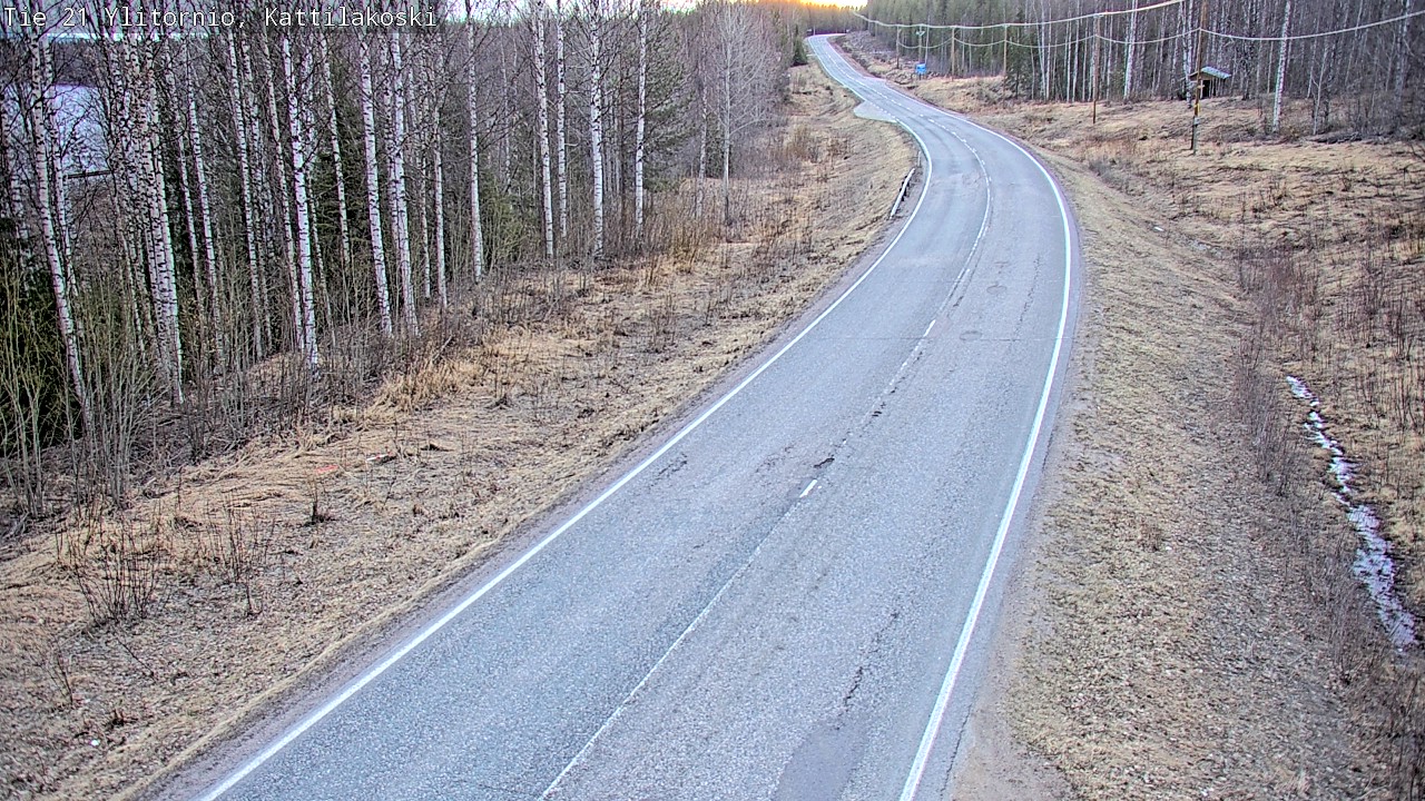 Weather Camera Image Väg 21 Övertorneå, Kattilakoski, Ylitornio, Lappi