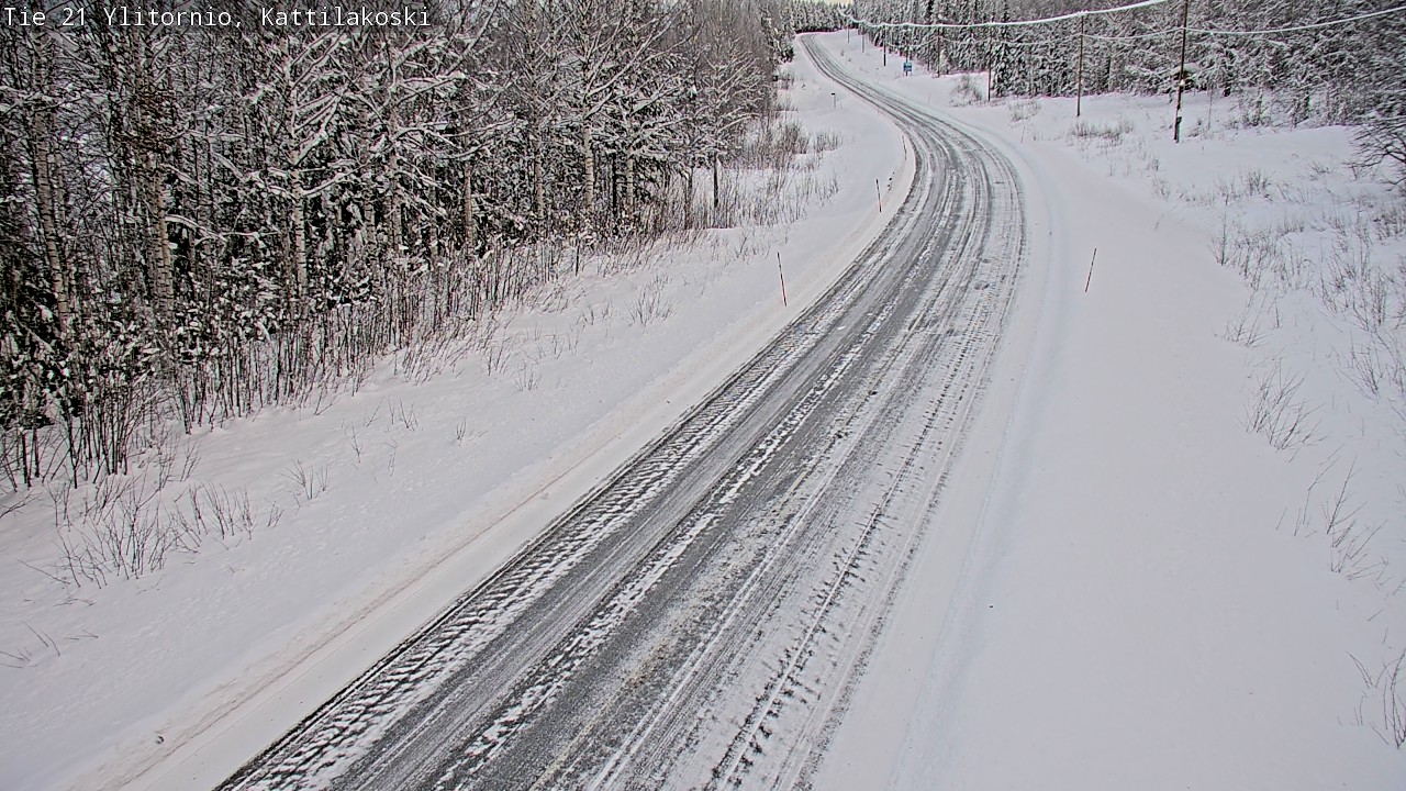 Weather Camera Image Väg 21 Övertorneå, Kattilakoski, Ylitornio, Lappi
