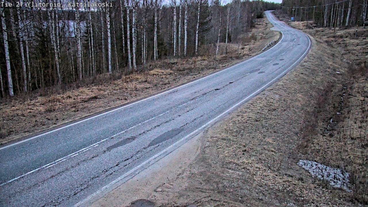 Weather Camera Image Väg 21 Övertorneå, Kattilakoski, Ylitornio, Lappi