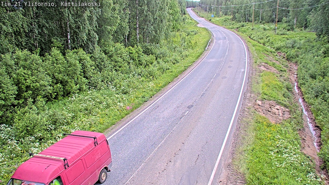 Weather Camera Image Väg 21 Övertorneå, Kattilakoski, Ylitornio, Lappi