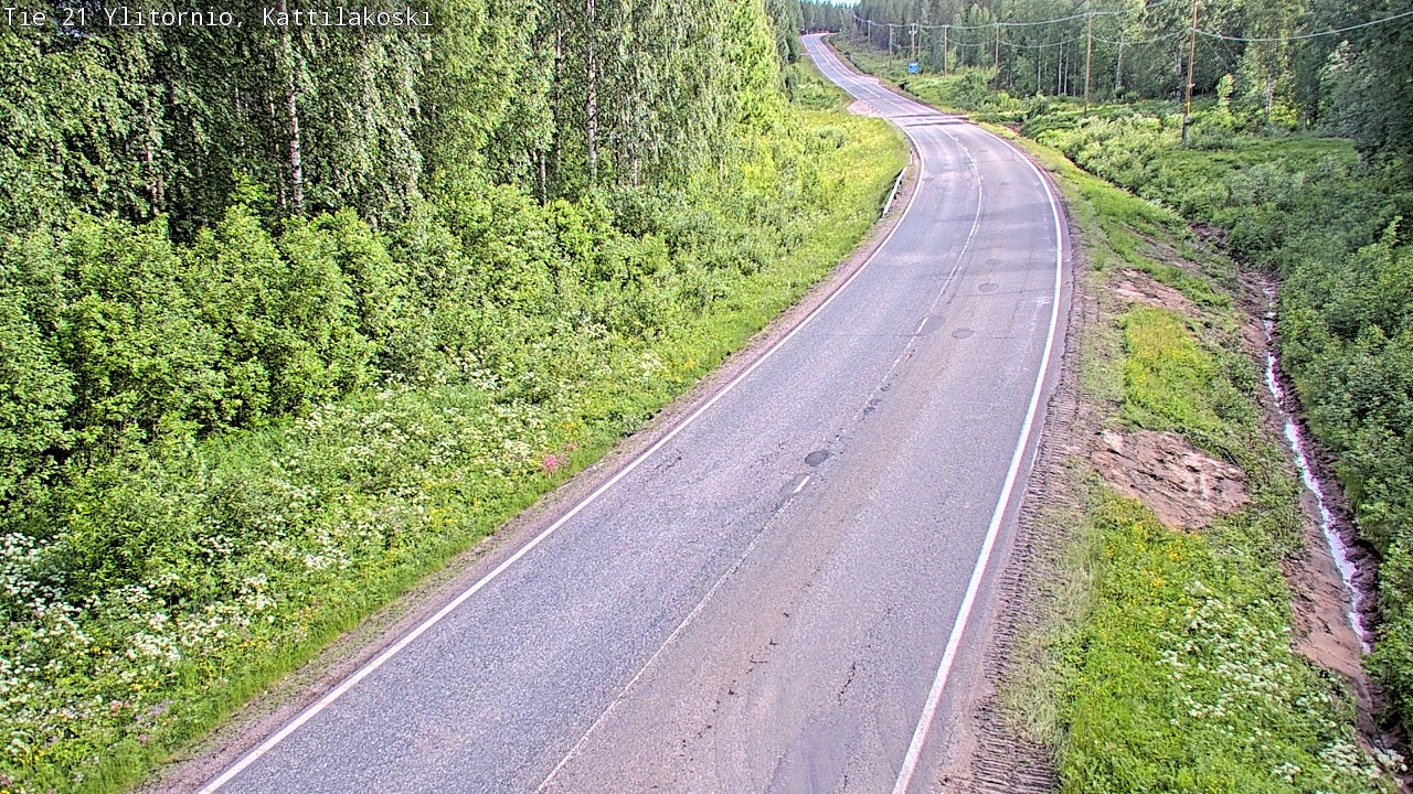 Weather Camera Image Väg 21 Övertorneå, Kattilakoski, Ylitornio, Lappi