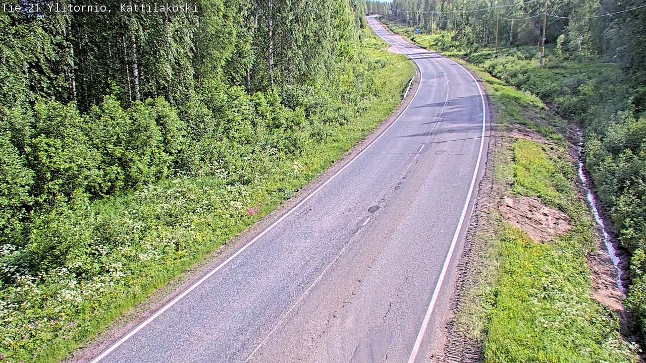 Weather Camera Image Väg 21 Övertorneå, Kattilakoski, Ylitornio, Lappi