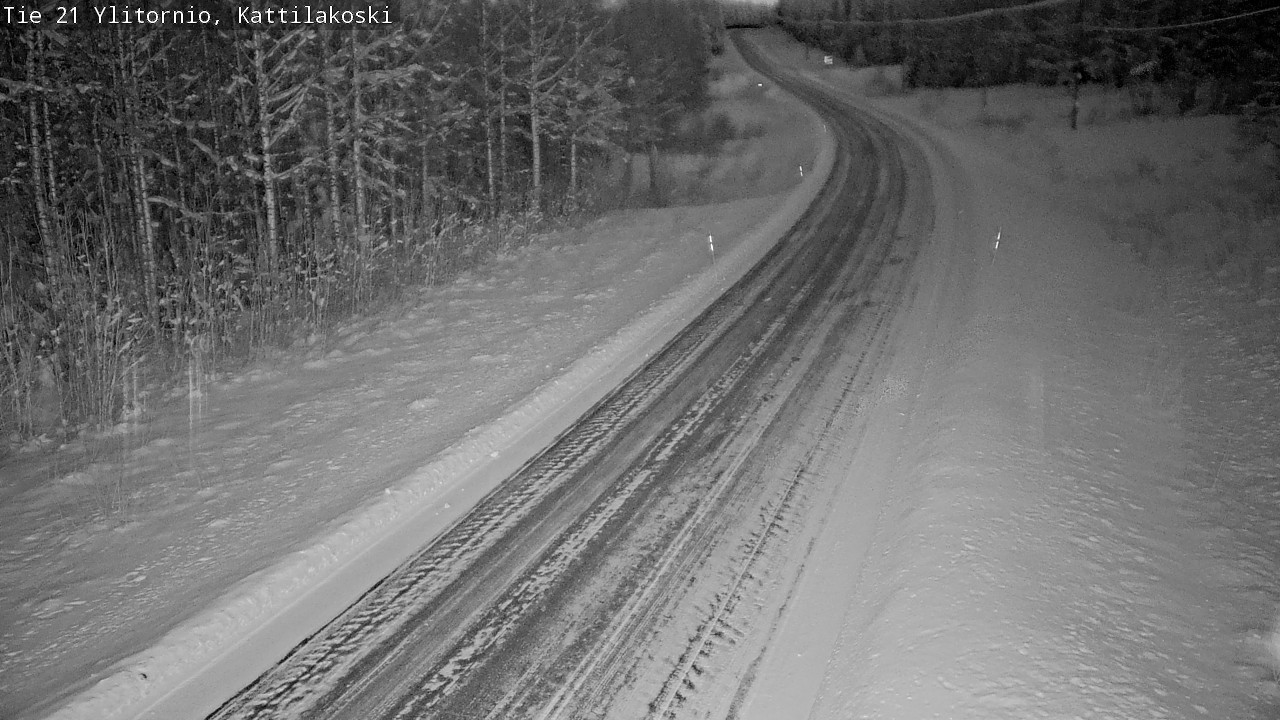 Weather Camera Image Väg 21 Övertorneå, Kattilakoski, Ylitornio, Lappi
