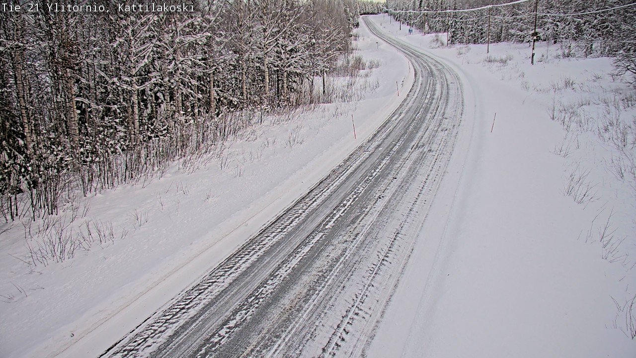 Weather Camera Image Väg 21 Övertorneå, Kattilakoski, Ylitornio, Lappi