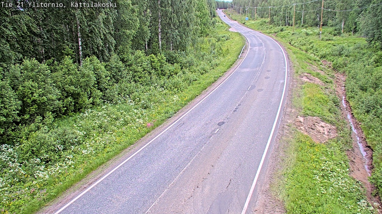 Weather Camera Image Väg 21 Övertorneå, Kattilakoski, Ylitornio, Lappi