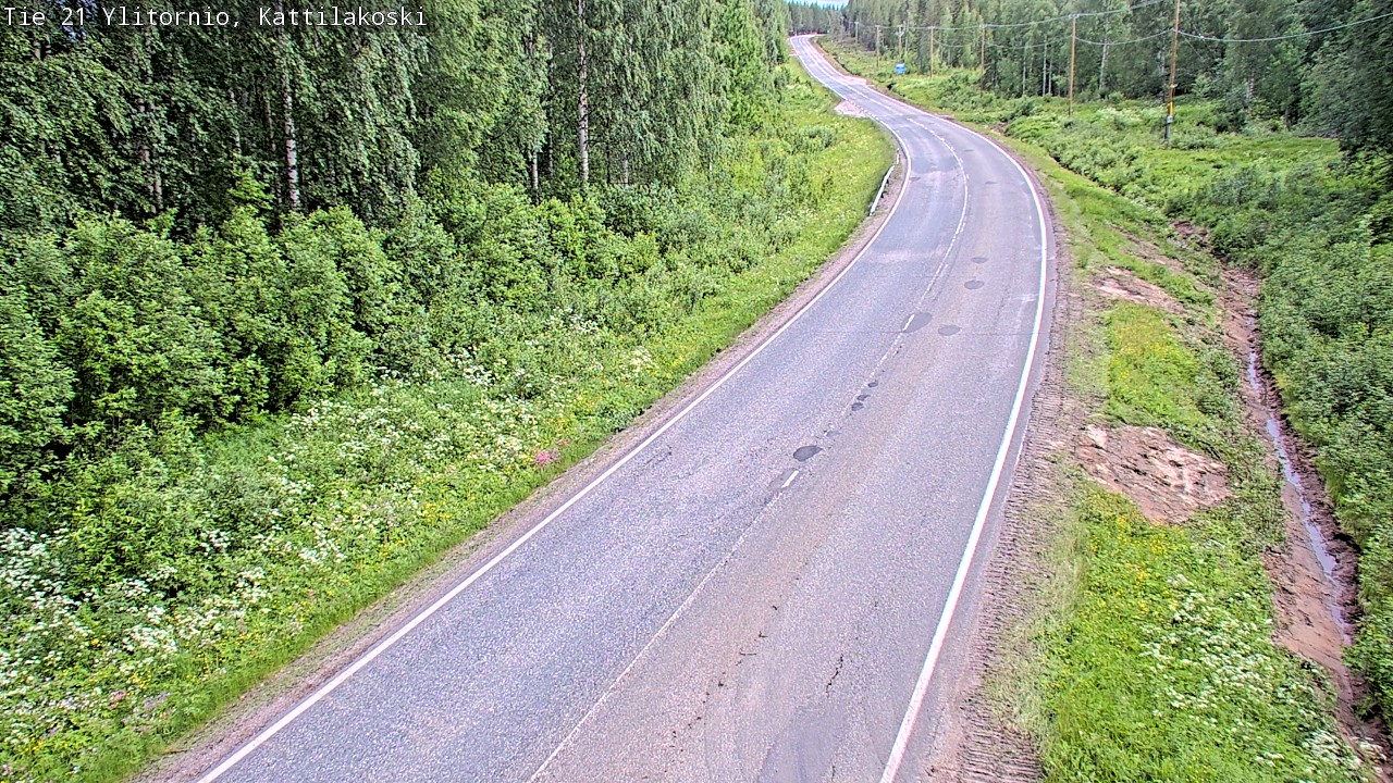Weather Camera Image Väg 21 Övertorneå, Kattilakoski, Ylitornio, Lappi