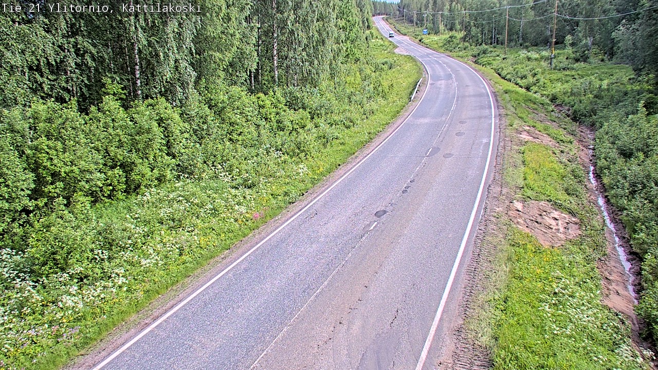 Weather Camera Image Väg 21 Övertorneå, Kattilakoski, Ylitornio, Lappi
