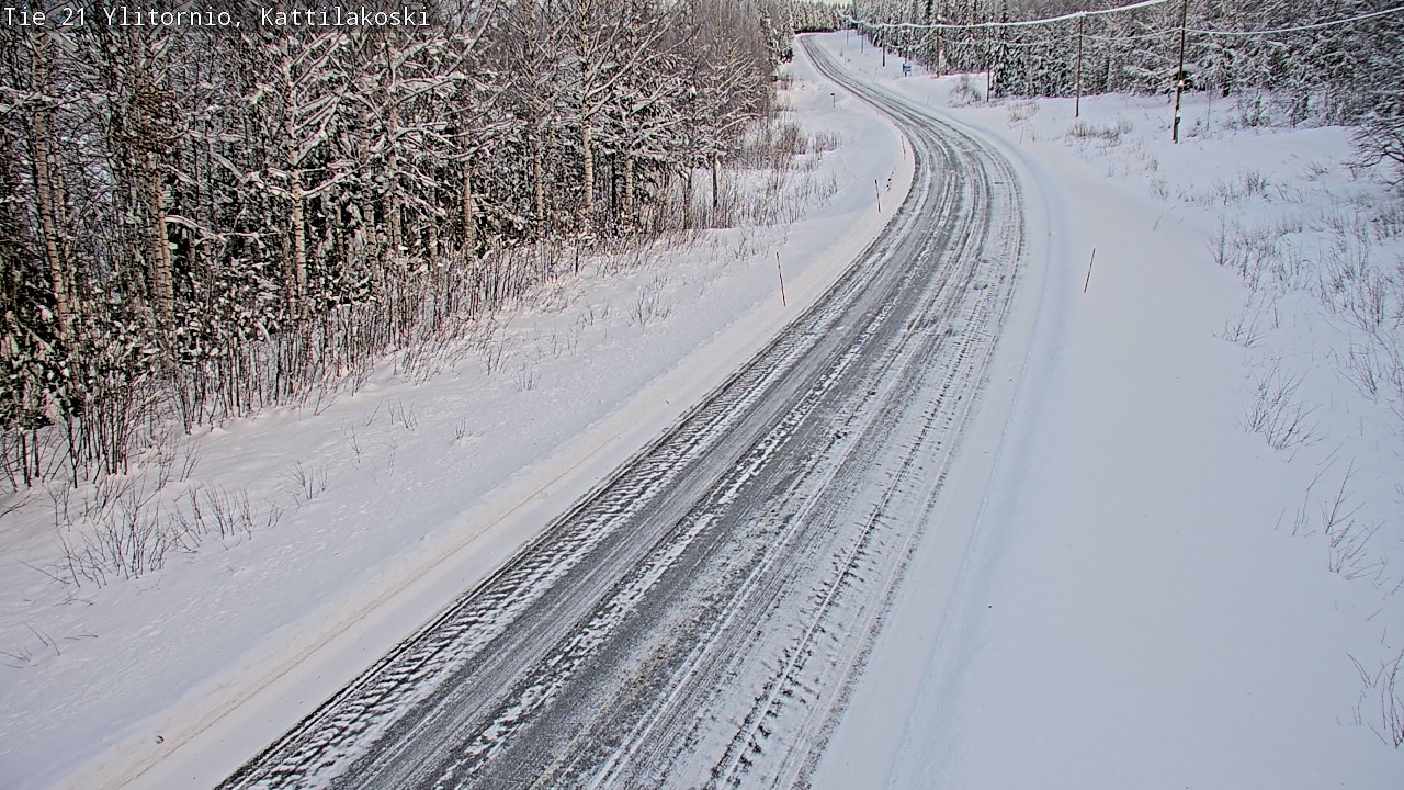 Weather Camera Image Väg 21 Övertorneå, Kattilakoski, Ylitornio, Lappi