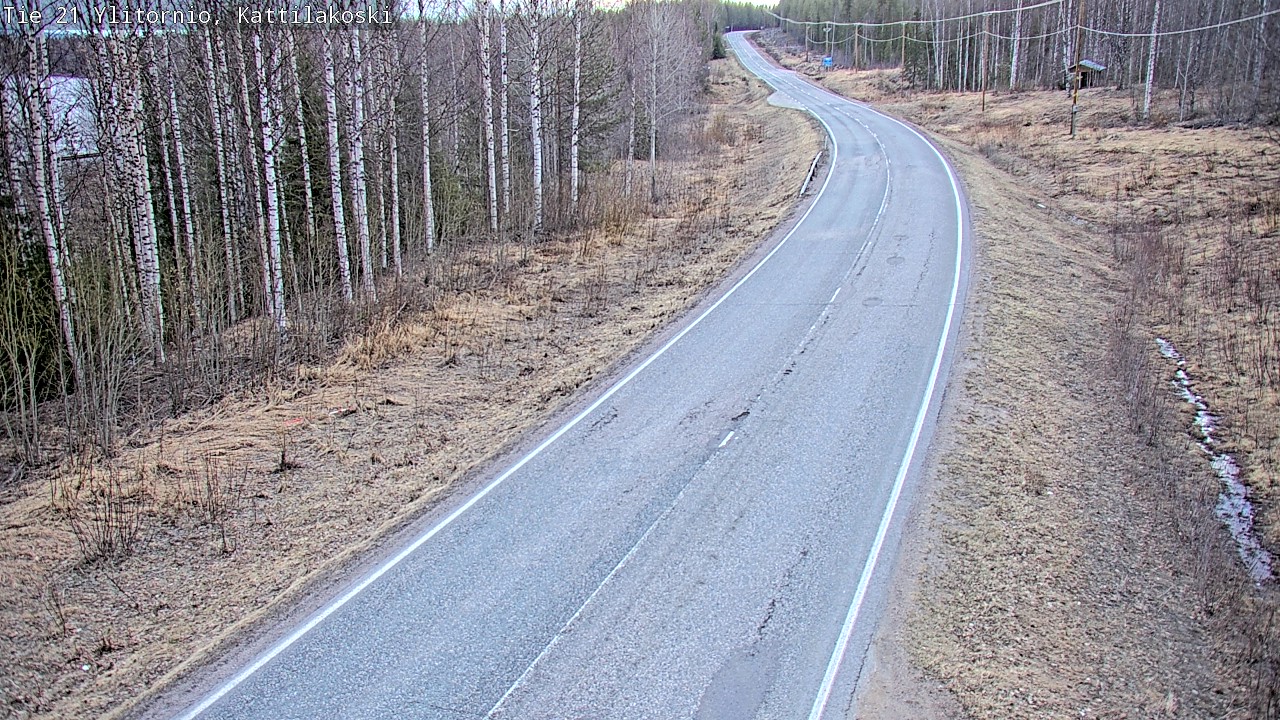 Weather Camera Image Väg 21 Övertorneå, Kattilakoski, Ylitornio, Lappi