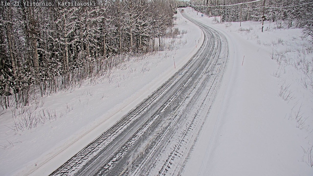 Weather Camera Image Väg 21 Övertorneå, Kattilakoski, Ylitornio, Lappi