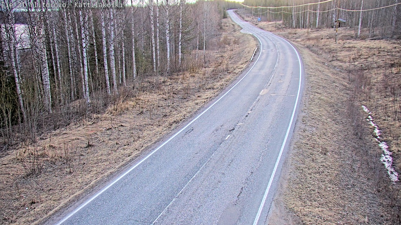 Weather Camera Image Väg 21 Övertorneå, Kattilakoski, Ylitornio, Lappi