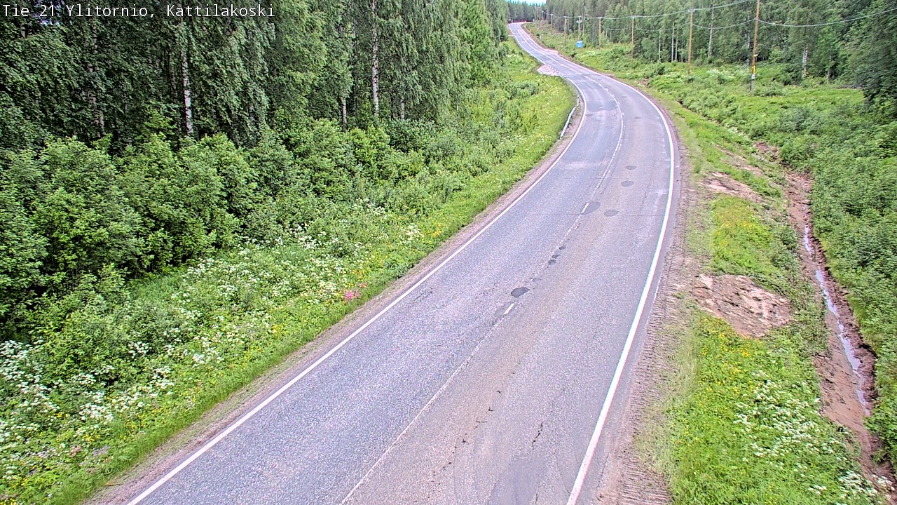 Weather Camera Image Väg 21 Övertorneå, Kattilakoski, Ylitornio, Lappi