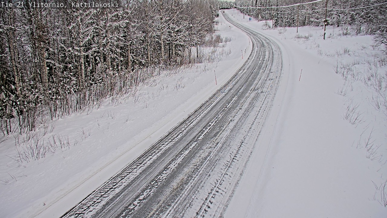 Weather Camera Image Väg 21 Övertorneå, Kattilakoski, Ylitornio, Lappi