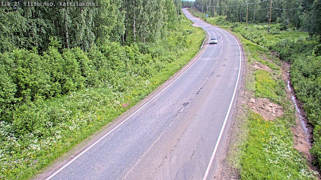 Weather Camera Image Väg 21 Övertorneå, Kattilakoski, Ylitornio, Lappi