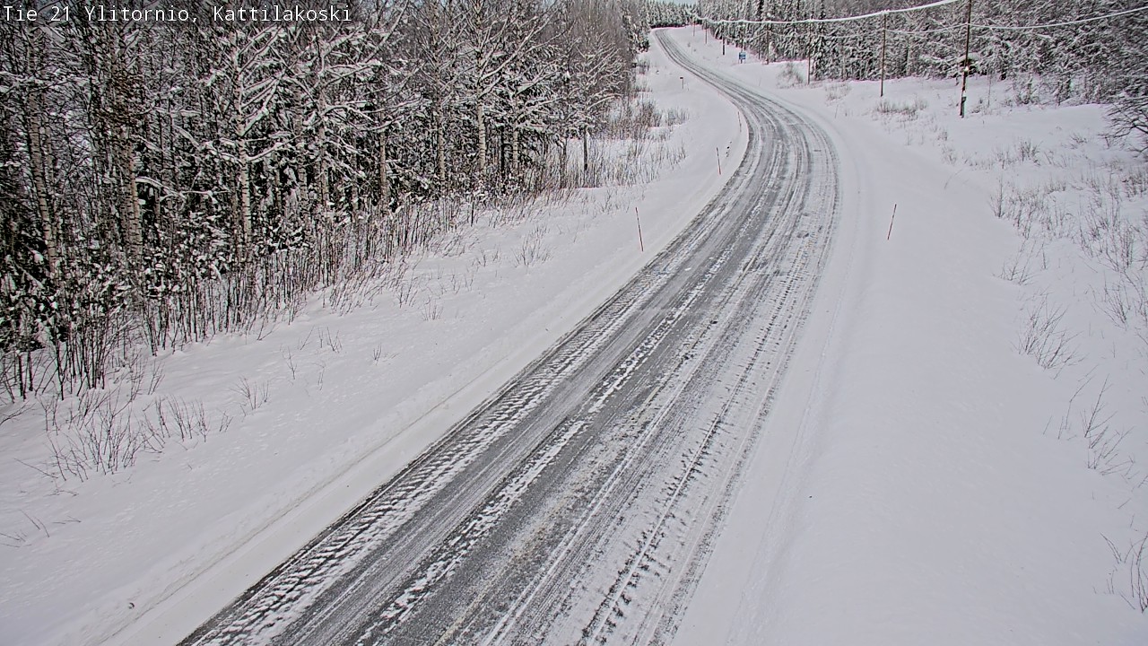 Weather Camera Image Väg 21 Övertorneå, Kattilakoski, Ylitornio, Lappi