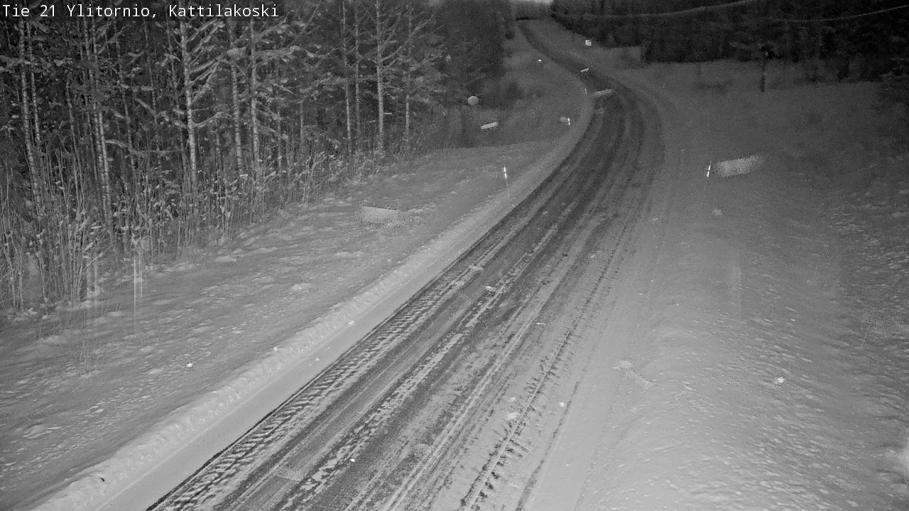 Weather Camera Image Väg 21 Övertorneå, Kattilakoski, Ylitornio, Lappi