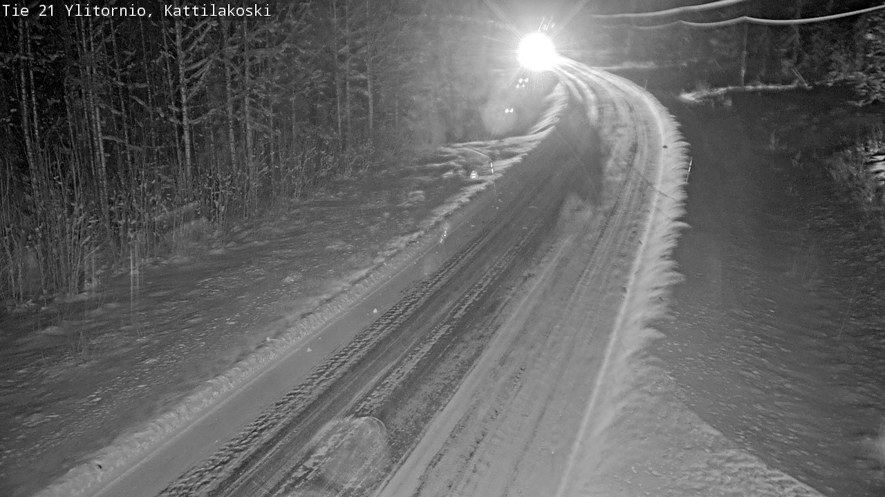 Weather Camera Image Väg 21 Övertorneå, Kattilakoski, Ylitornio, Lappi