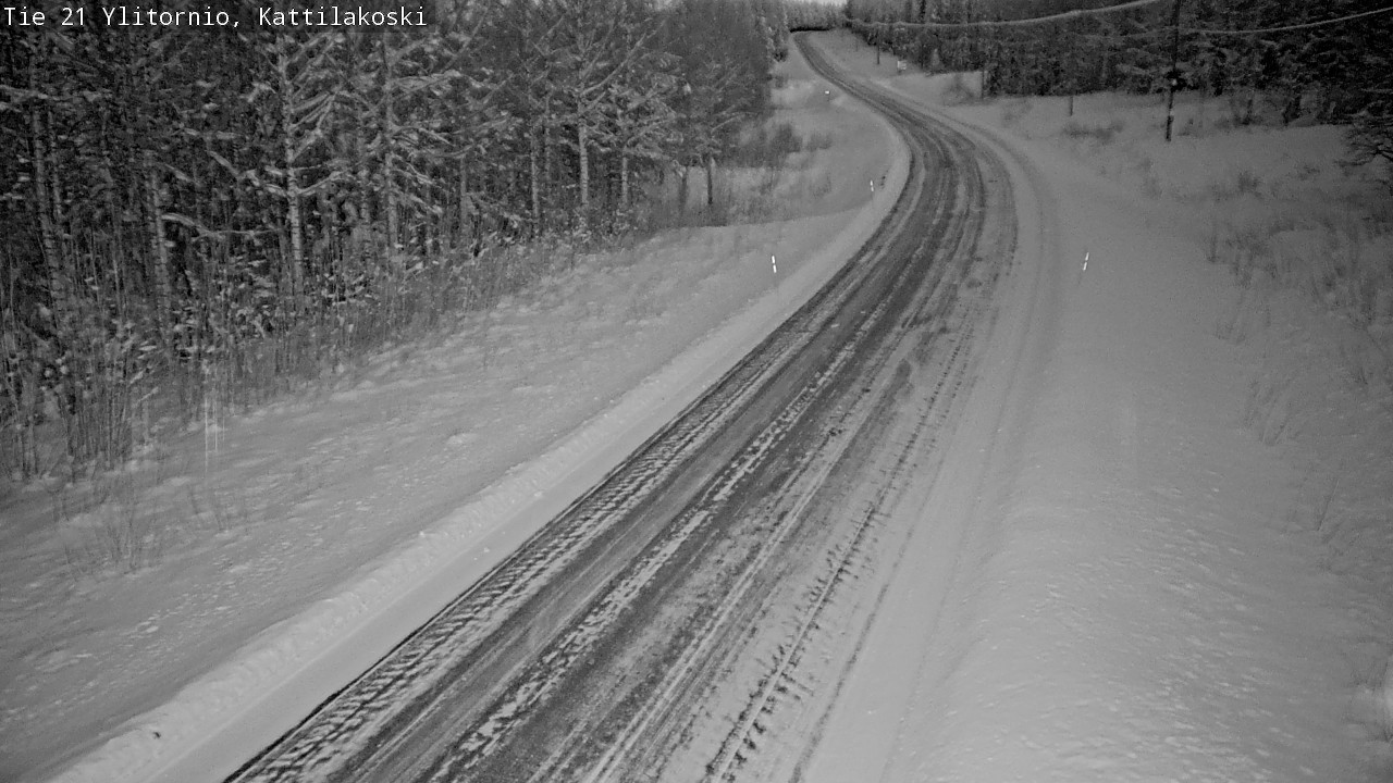 Weather Camera Image Väg 21 Övertorneå, Kattilakoski, Ylitornio, Lappi