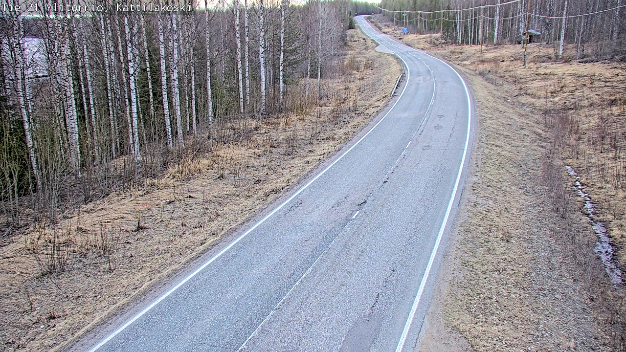 Weather Camera Image Väg 21 Övertorneå, Kattilakoski, Ylitornio, Lappi