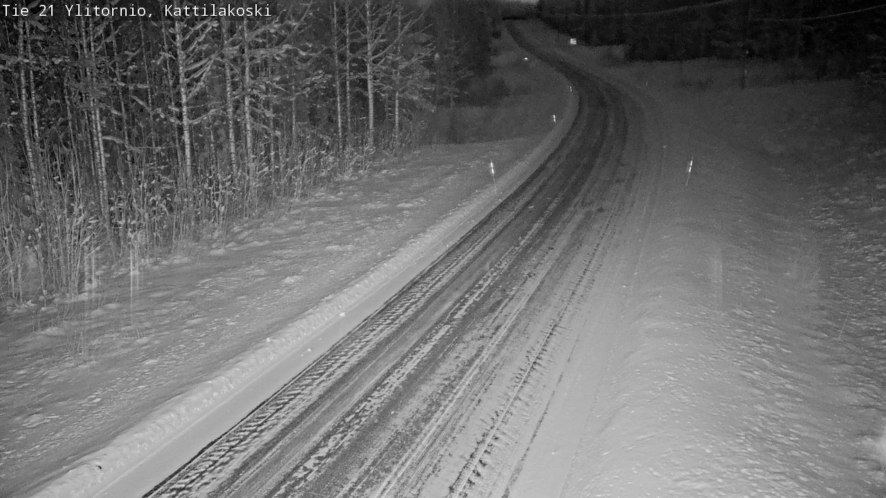 Weather Camera Image Väg 21 Övertorneå, Kattilakoski, Ylitornio, Lappi