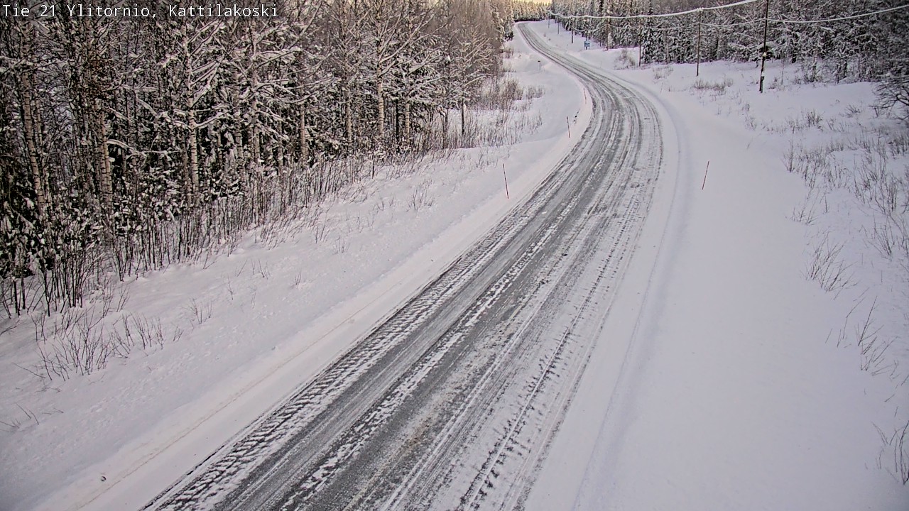 Weather Camera Image Väg 21 Övertorneå, Kattilakoski, Ylitornio, Lappi