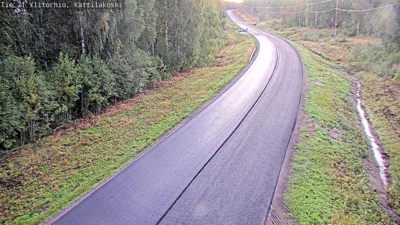 Weather Camera Image Väg 21 Övertorneå, Kattilakoski, Ylitornio, Lappi