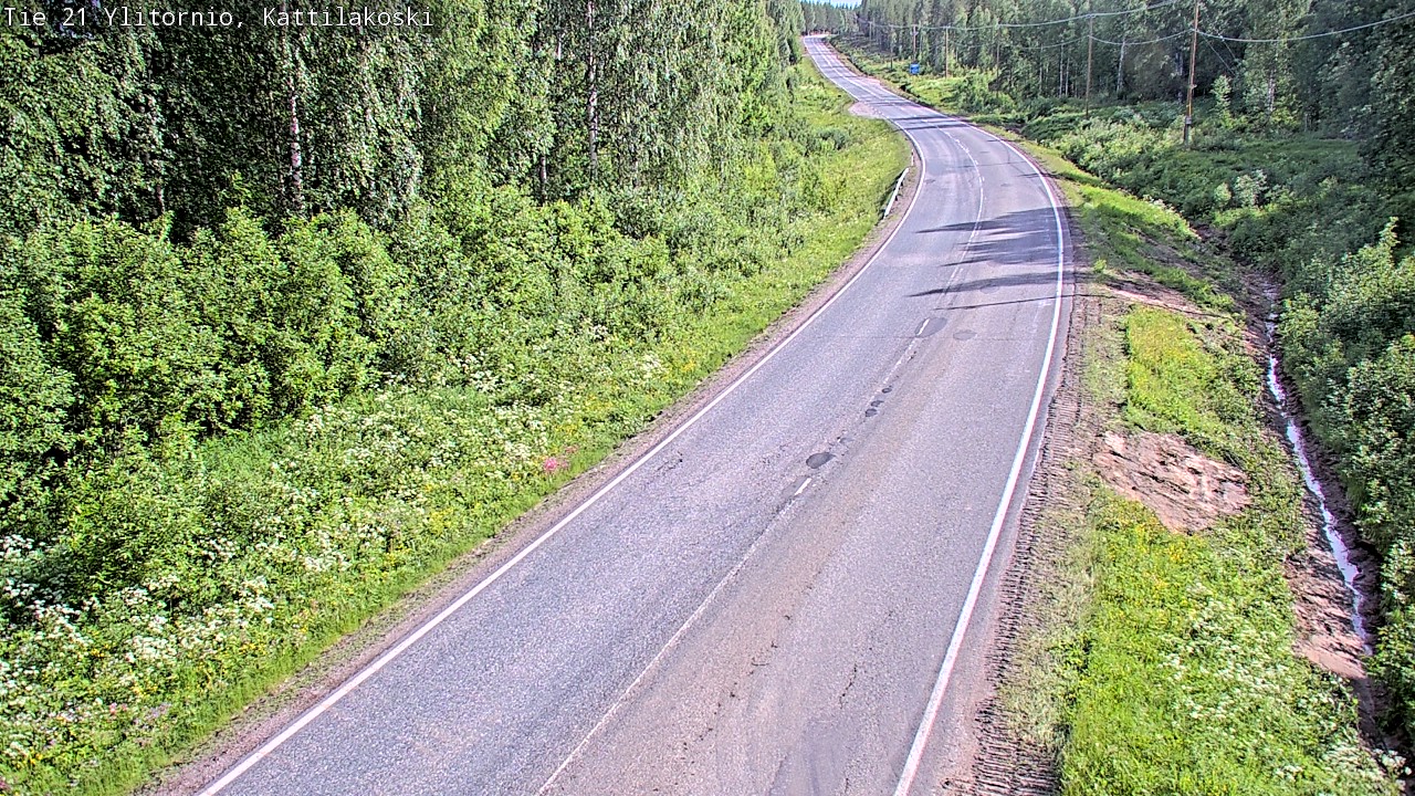 Weather Camera Image Väg 21 Övertorneå, Kattilakoski, Ylitornio, Lappi