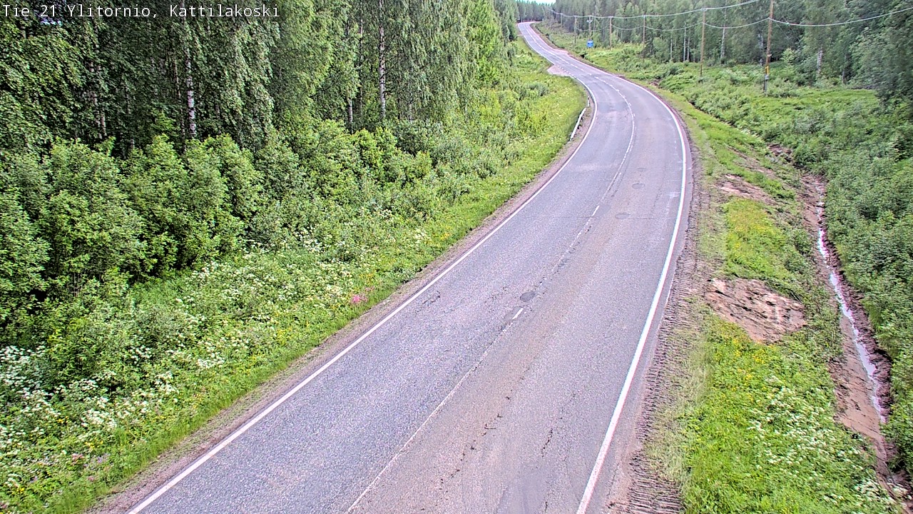 Weather Camera Image Väg 21 Övertorneå, Kattilakoski, Ylitornio, Lappi