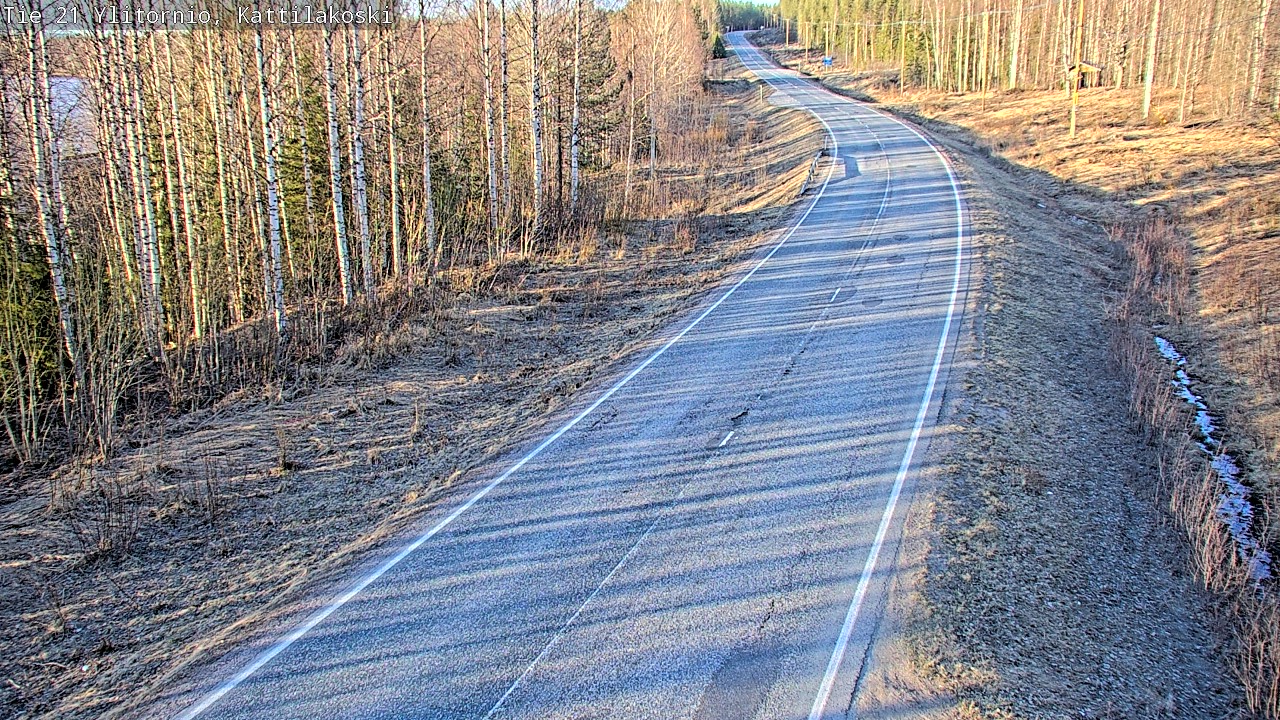 Weather Camera Image Väg 21 Övertorneå, Kattilakoski, Ylitornio, Lappi
