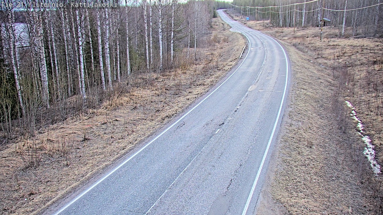 Weather Camera Image Väg 21 Övertorneå, Kattilakoski, Ylitornio, Lappi