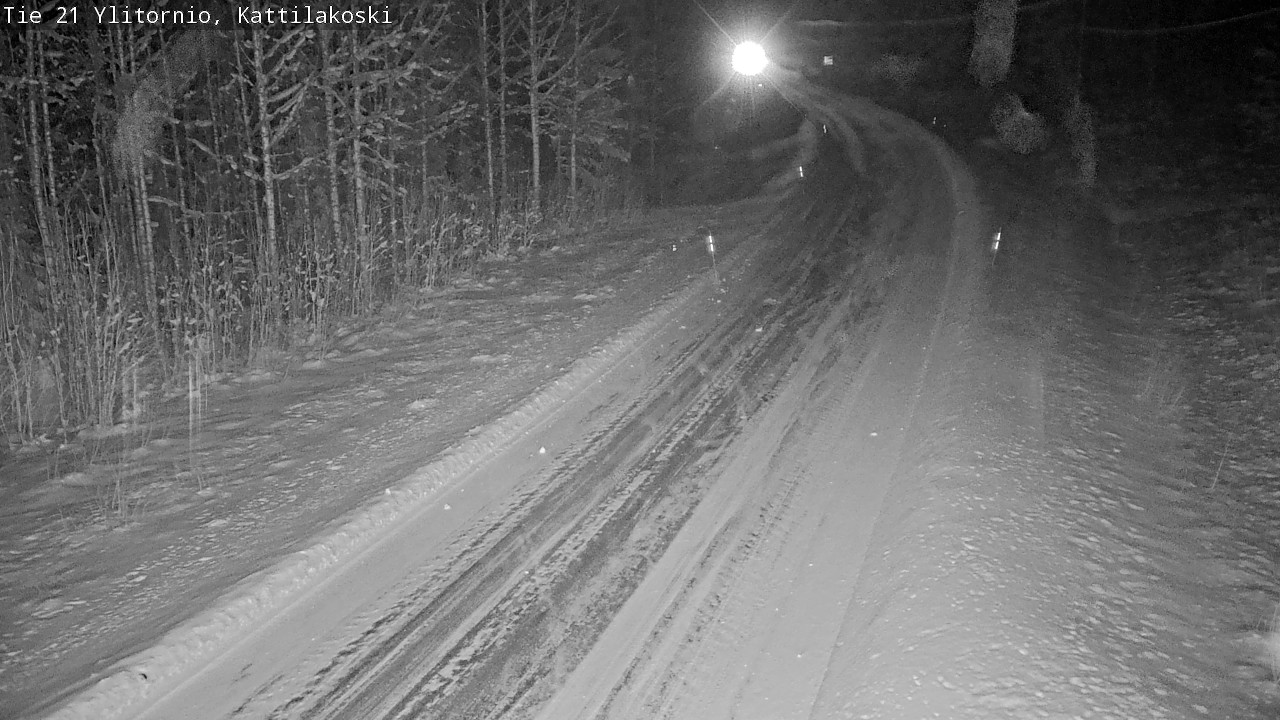 Weather Camera Image Väg 21 Övertorneå, Kattilakoski, Ylitornio, Lappi