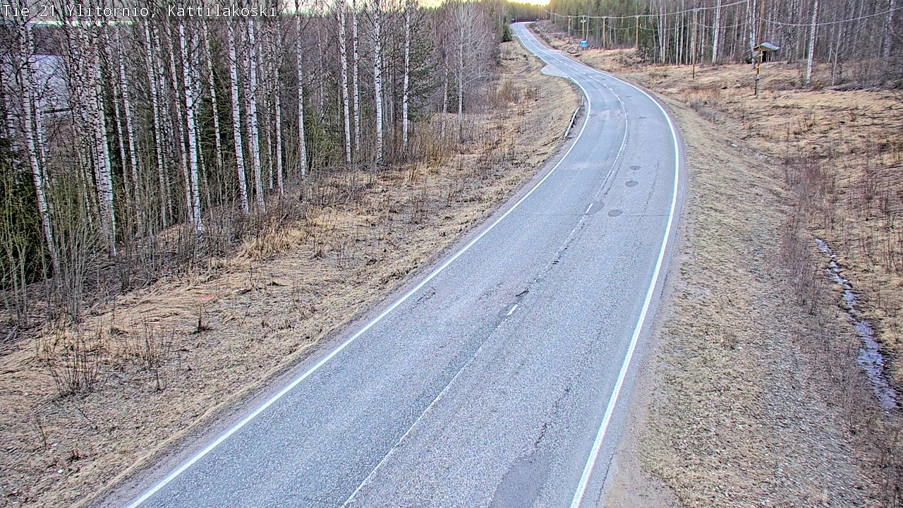 Weather Camera Image Väg 21 Övertorneå, Kattilakoski, Ylitornio, Lappi