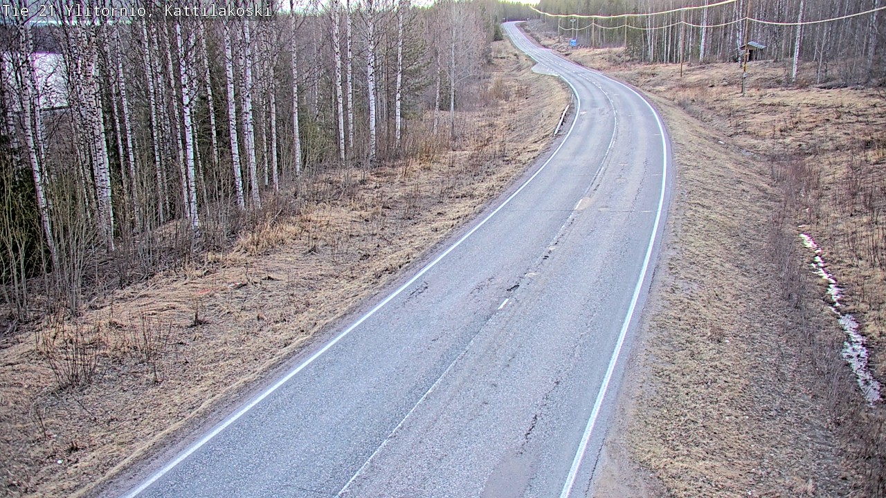 Weather Camera Image Väg 21 Övertorneå, Kattilakoski, Ylitornio, Lappi