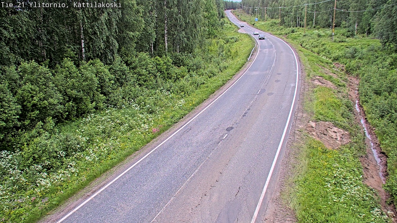 Weather Camera Image Väg 21 Övertorneå, Kattilakoski, Ylitornio, Lappi