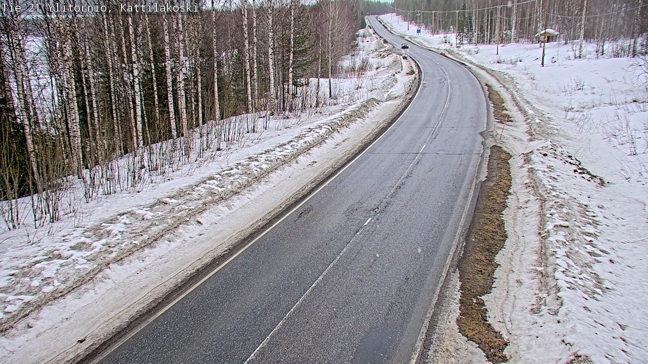 Weather Camera Image Väg 21 Övertorneå, Kattilakoski, Ylitornio, Lappi