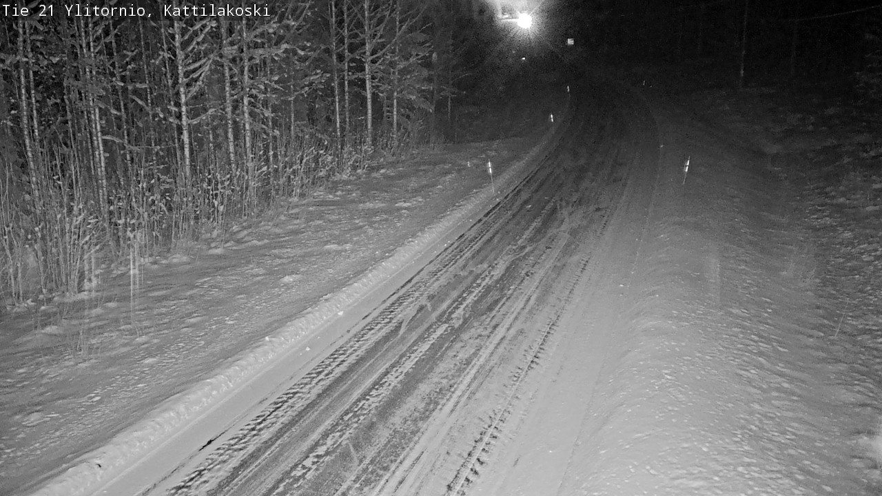 Weather Camera Image Väg 21 Övertorneå, Kattilakoski, Ylitornio, Lappi