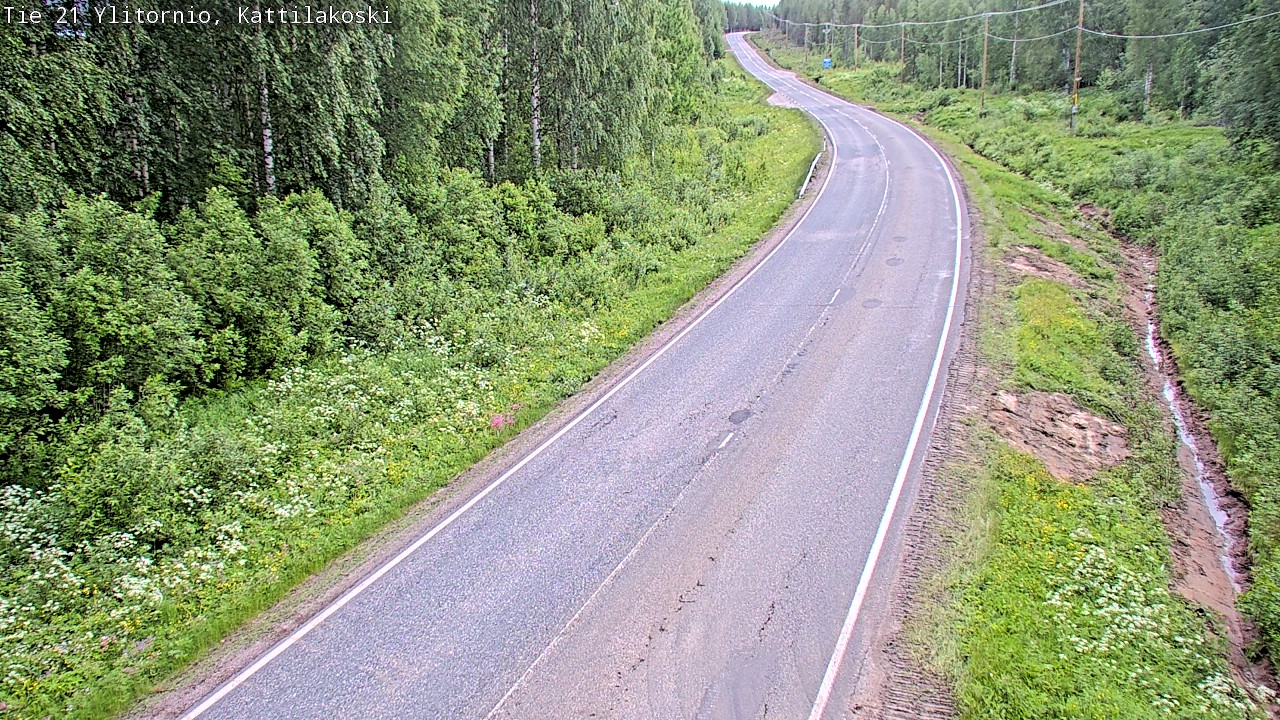 Weather Camera Image Väg 21 Övertorneå, Kattilakoski, Ylitornio, Lappi
